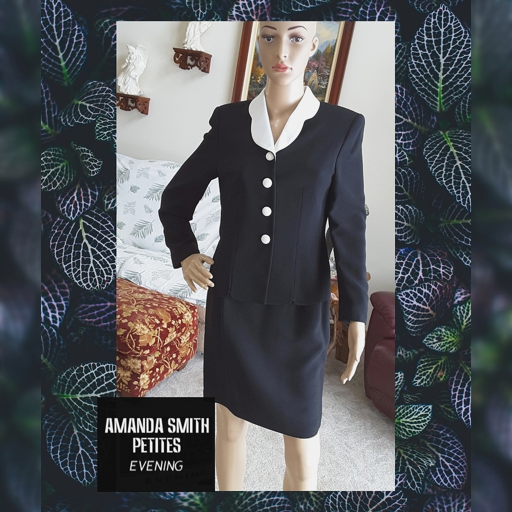 Suit Amanda Smith Petites Evening 2 pc Suit Vintage 2P